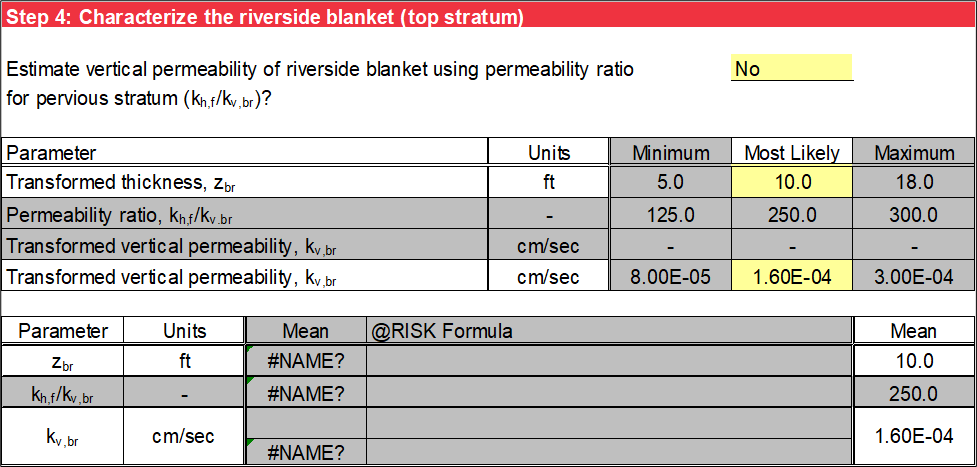 Step 4 of BT Case 5 worksheet: Deterministic input.